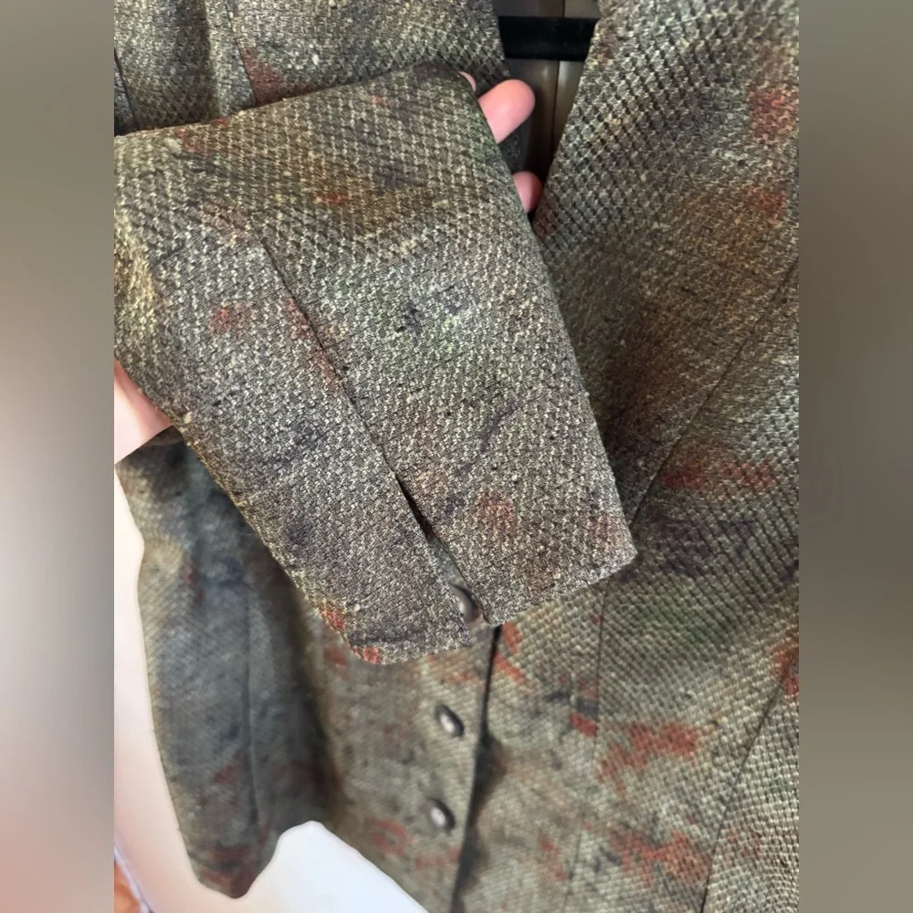 Coldwater Creek Women’s 12 Floral Tweed Jacket Eclectic Boho Career Concert - Picture 3 of 9